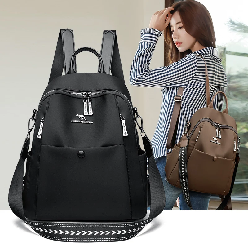 

New Waterproof oxford Women Backpack Female Travel Bag Backpacks Schoolbag for Teenage Girls Solid Color Bookbag Mochila Bookbag