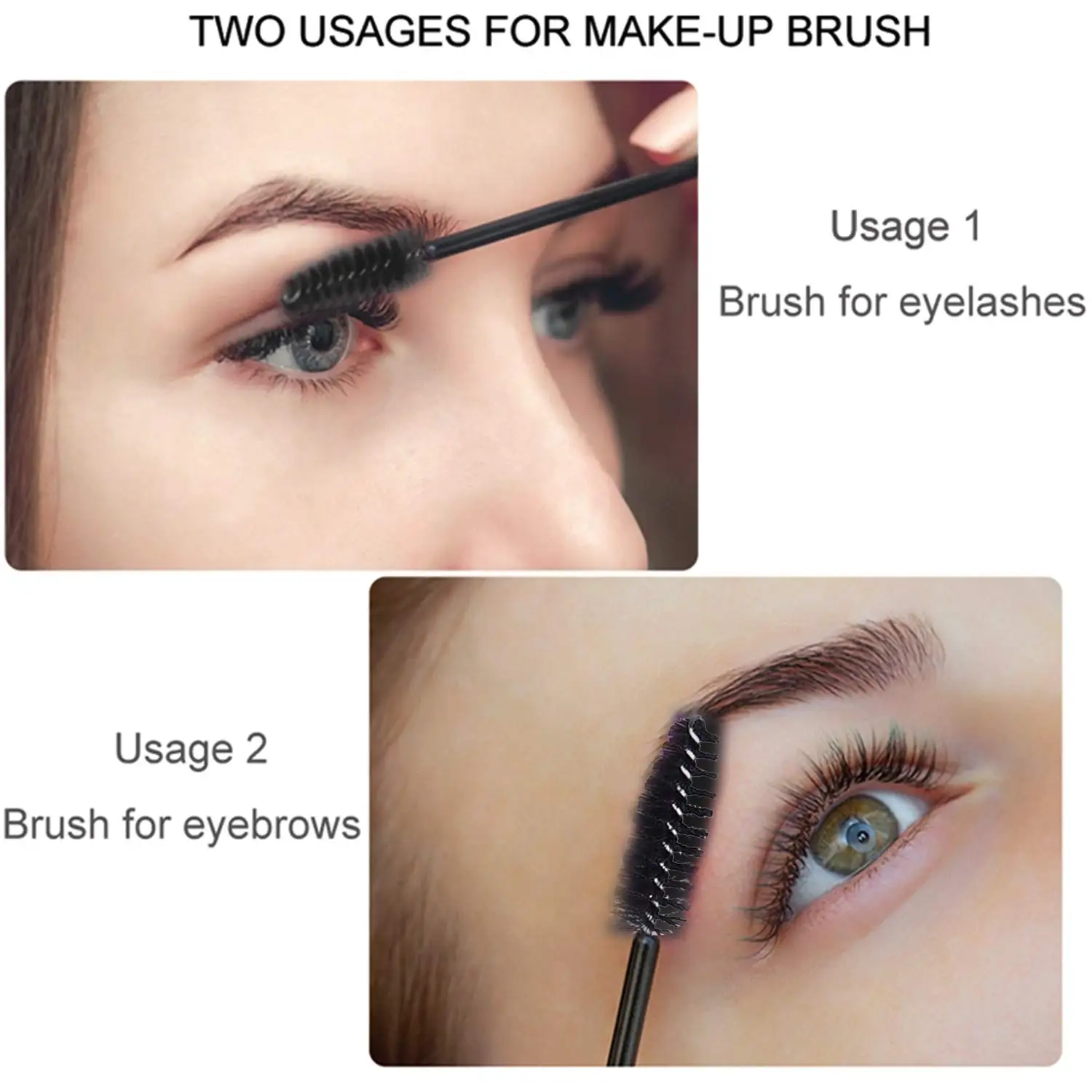 20 piezas/50 Uds. Cepillos desechables para pestañas, varitas para rímel, cepillo para pestañas, carretes para extensiones de pestañas, Spoolie Eyebrow Eyeshado