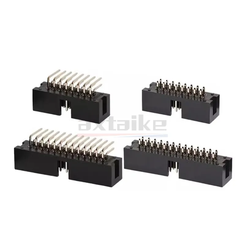 10PCS DC3 2.54mm 6P - 50Pin 8P 10P 14P 16P 20P 26P 30P 34P 40P Socket Header Connector ISP Male Female Straight / Curved Needle
