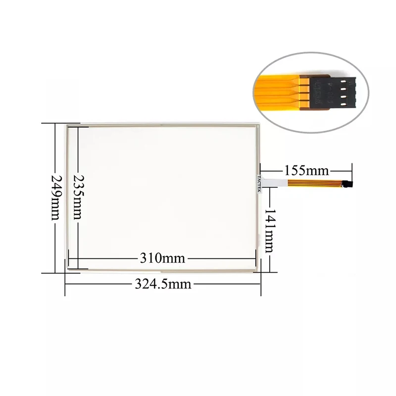 AMT9543 91-09543-00A Touch Screen Digitizer Panel For 15 Inch 4-Line AMT-9543 AMT 9543 AMT9543 91-09543-00A TouchPad Replacement