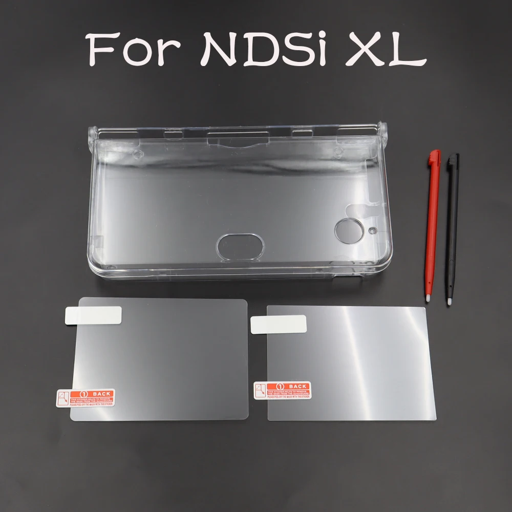 1Set Clear Crystal Protective Case +Dustproof Film +Stylus Pen For NDSL NDSi XL 2DS 3DS XL New 2DS 3DS XL LL Game Console Shell view 6