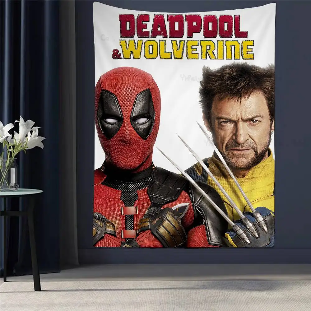 

Classic Deadpool And Wolverine Movie Printed Large Wall Tapestry Hanging Tarot Hippie Wall Rugs Dorm Cheap Hippie Wall Hanging