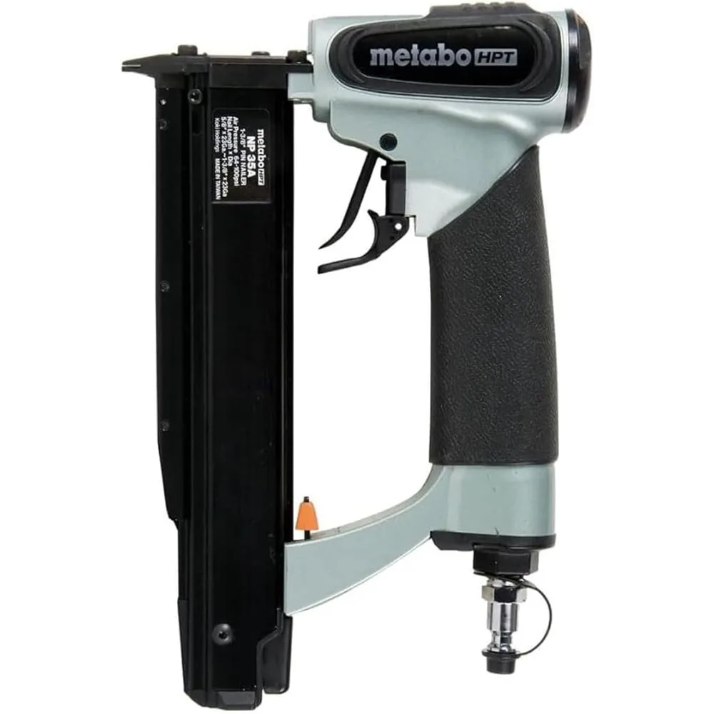 Metabo HPT Pneumatic Nailer: Professional Choice for Cabinet, Trim, and Craft Work, Creates Discreet Holes, Lightweight Design