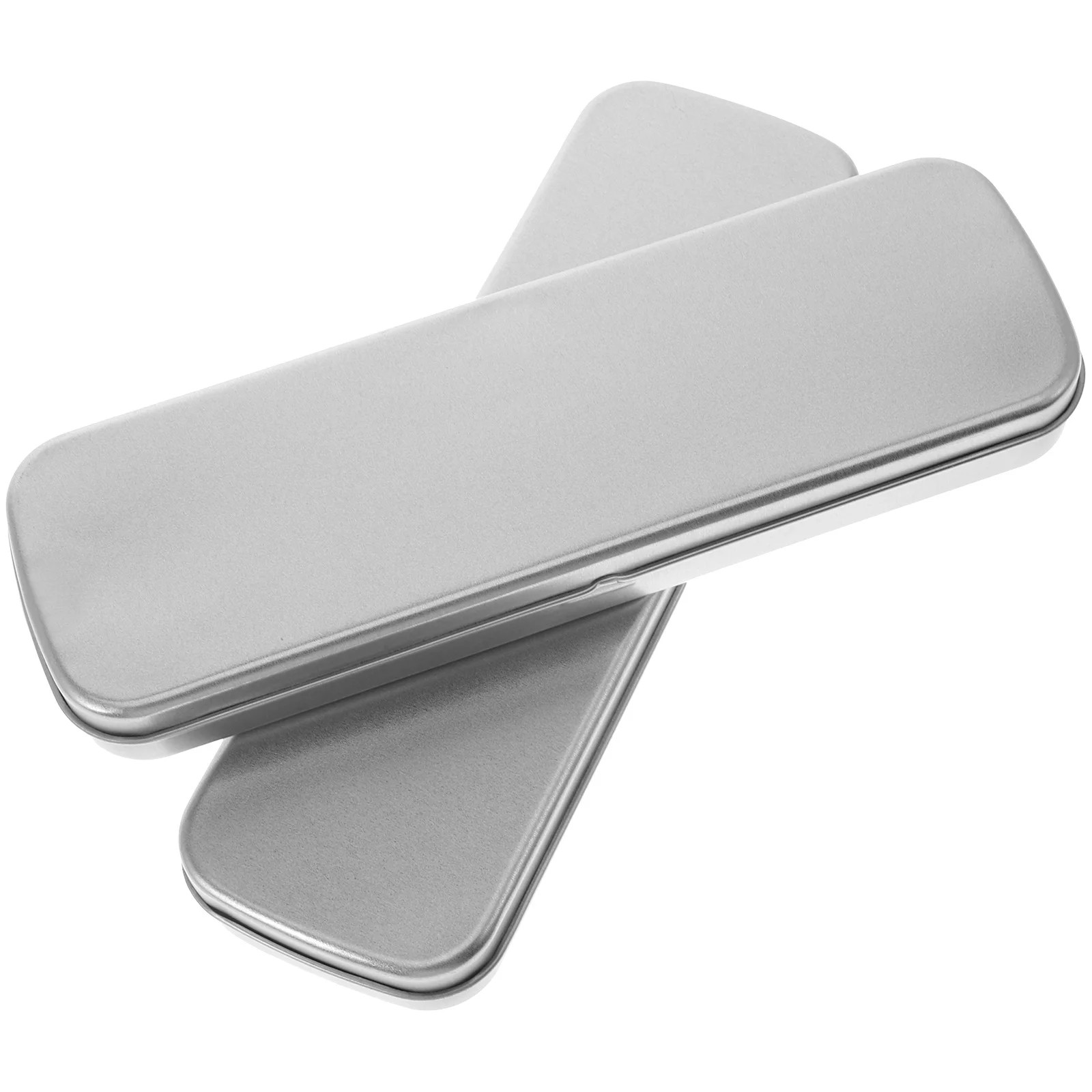 

2Pcs Simple Color Metal Pencil Cases with Visual Window Design for Kids Stationery Storage Bulk Metal Pencil Box