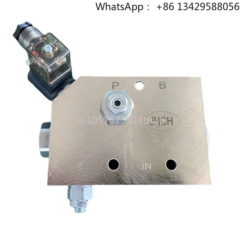 Breaker hammer piping system 3/4 valve 12vdc Hydraulic backhoe loader flow divider control valve for hydraulic rock