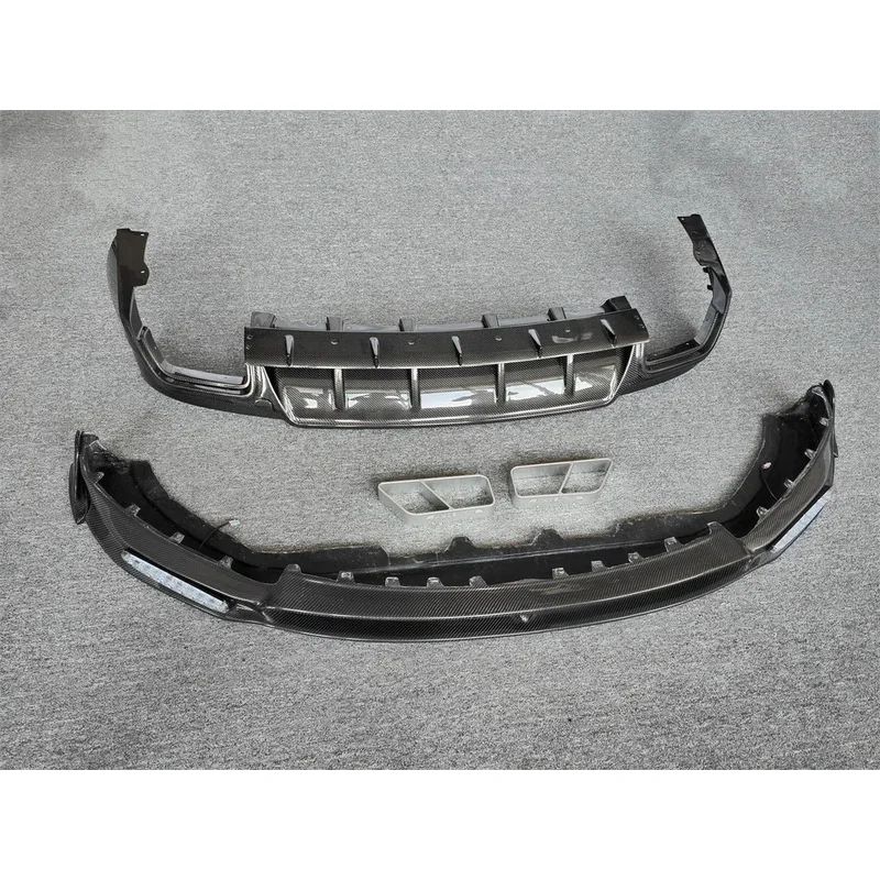 

M Style Genuine Carbon Fiber Front Lip & Rear Diffuser Body Kit For Levante