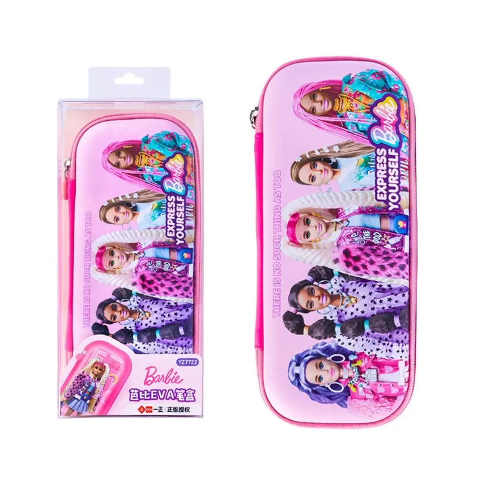 Iigen Pencil Case Kawaii Barbie Doll Multifunction Cute EVA Pen Box Pencil Bag School Office Supplies Stationery