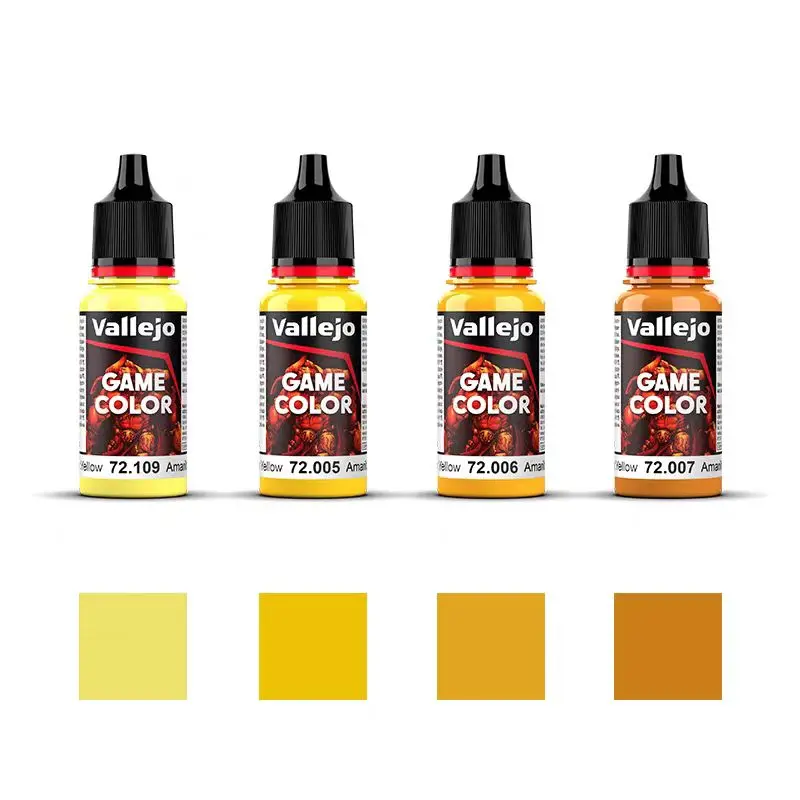 

Цветная серия Vallejo Paint Game, желтый набор, испанский AV на водной основе, 72378