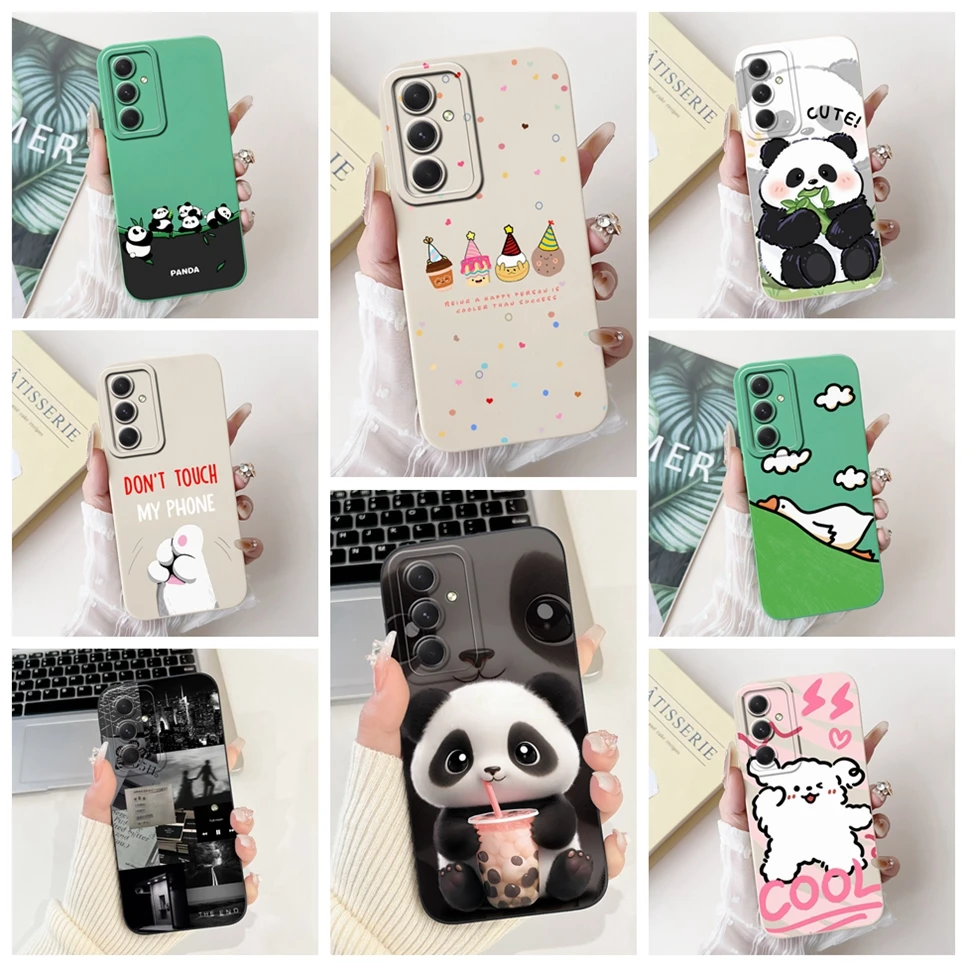 For Samsung A35 Case Fashion Cute Gog Panda Painted Shockproof Silicone Cover For Samsung Galaxy A35 5G Phone Case A356E Fundas