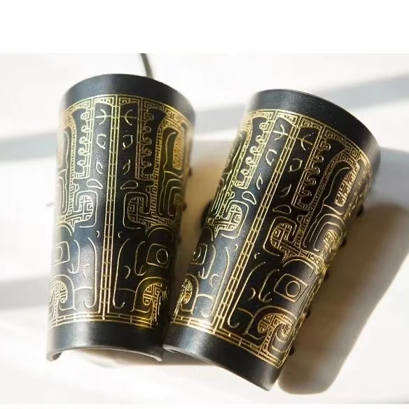 Hanfu ochraniacz na nadgarstek akcesoria rękaw tajemniczy wzór zbroja starożytny szermierz latająca ryba akcesoria do garnituru chłopcy dziewczęta przystojny