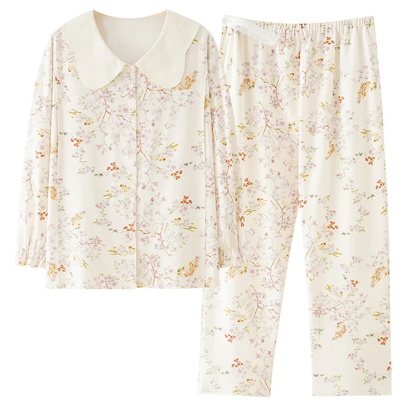 Princess Style Maternity Nursing Sleepwear Japanese Korean Sweet Feeding Nightwear Pregnant Women Pregnancy Pajamas Lounge Wear