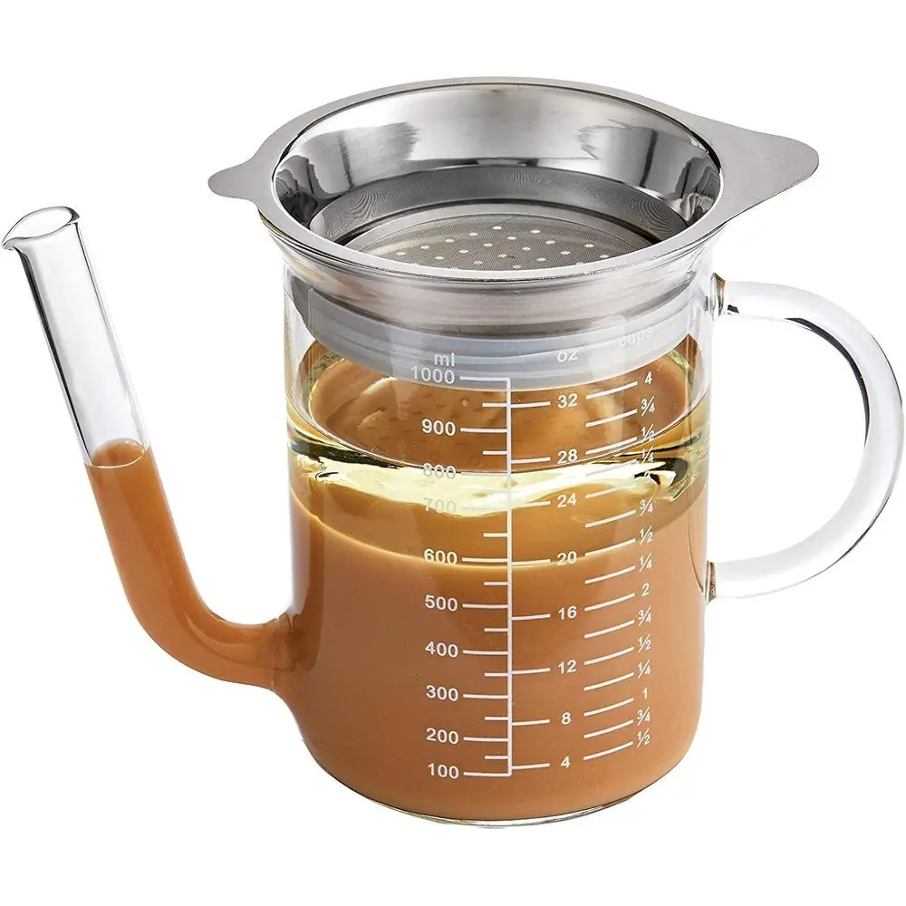 

Стеклянная жаровня из боросиликатного стекла объемом 32 унции с ситечком для соуса, для приготовления и подачи блюд