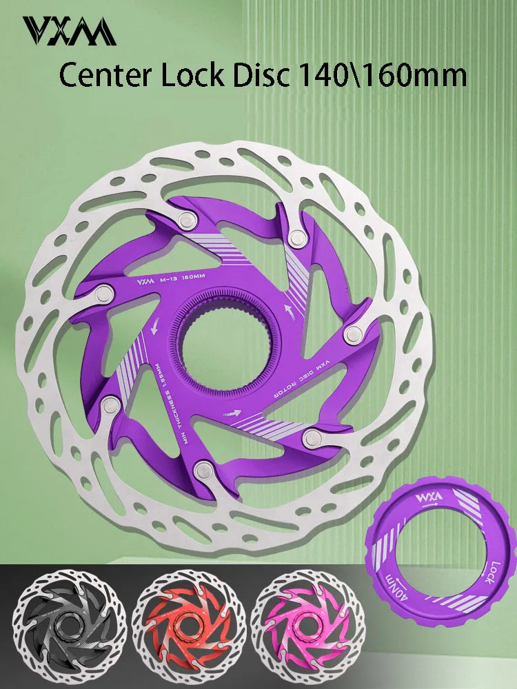 

VXM 140mm\160mm Bicycle Disc Lock Aluminum Alloy High Carbon Steel Lightweight Design Good Heat Dissipation Performance