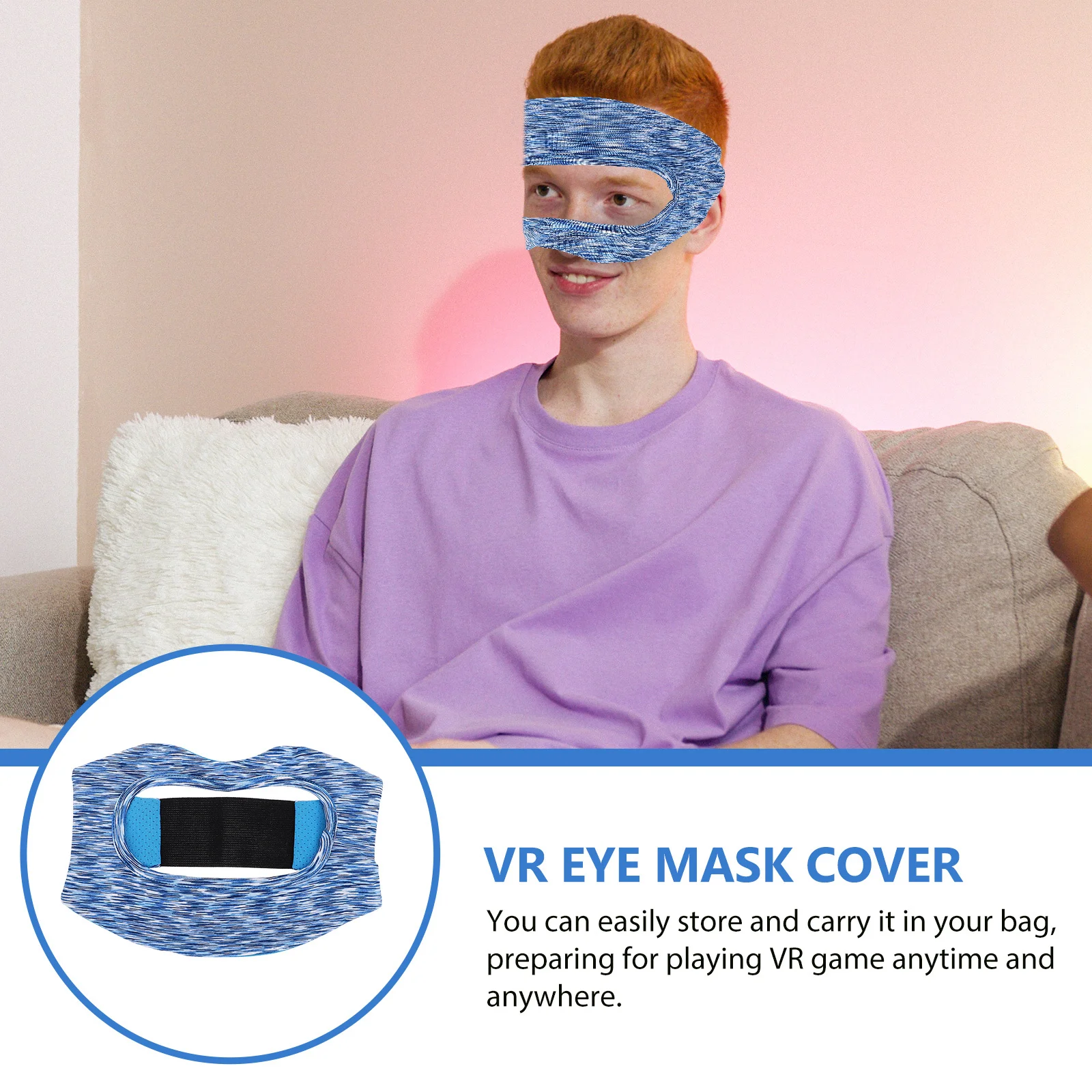 

Vr Eye Mask Cover Anti Sweat Pad for Virtual Reality Glasses Non Slip Reusable Comfortable Fit Gaming Essential