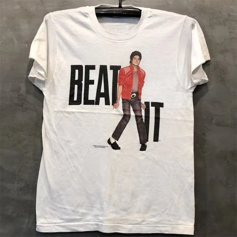 Vintage Michael Jackson Portrait Oversized Top Men TShirt Women Tee Boys Top Adults Children Parent