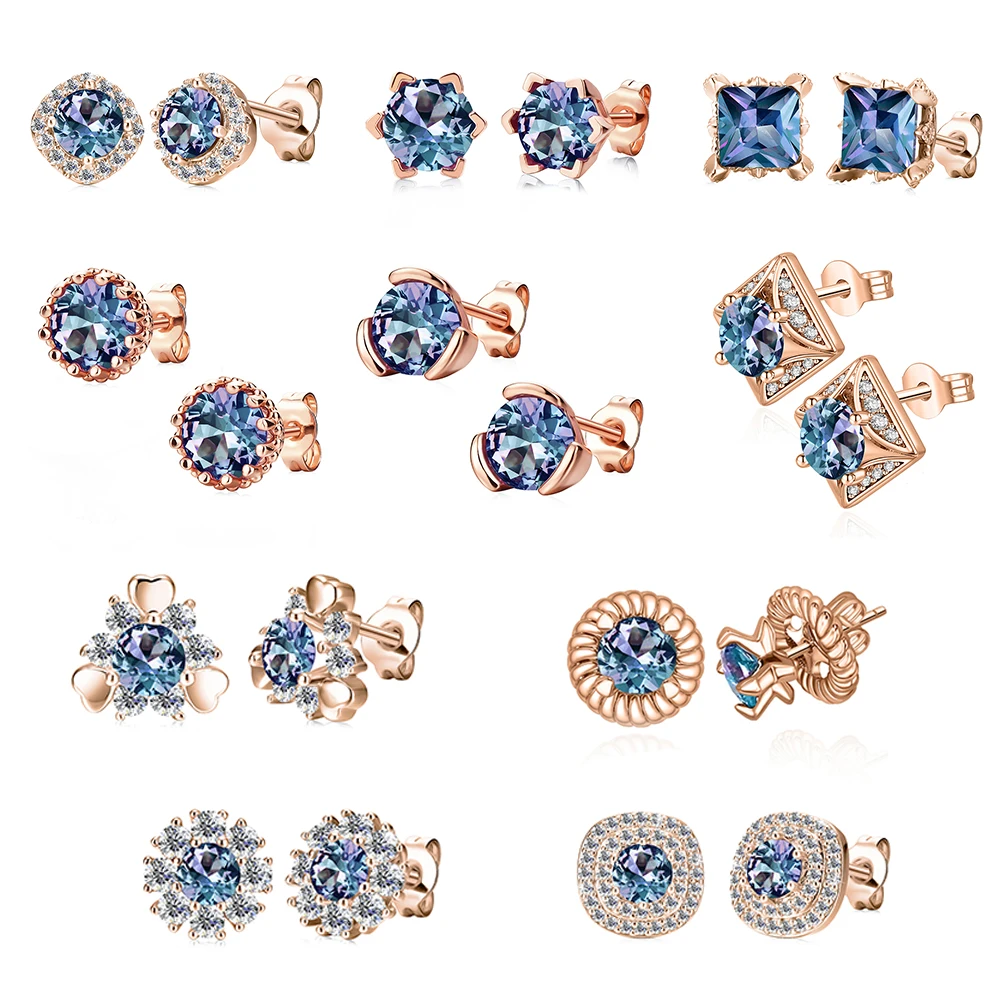 

Серьги-гвоздики из выращенного в лаборатории александрита, посеребренные, с искусственным драгоценным камнем, для женщин, подарок на день рождения, помолвку, вечеринку, различные варианты