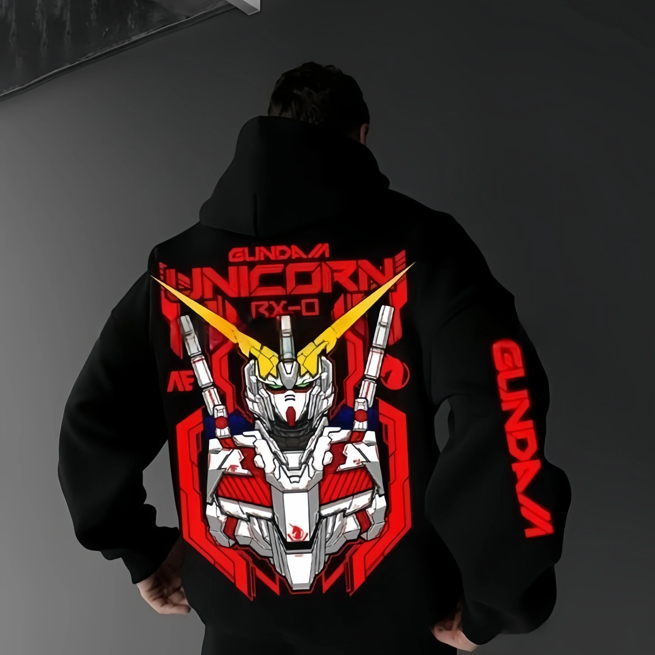 Gundam Mecha Kamen Rider herenhoodie print outdoor casual comfort unisex trui met capuchon print pullover trui