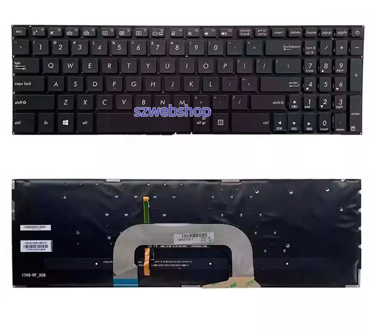 New US keyboard For ASUS X705U A705UA R702 F705 N705/FD X705UA X705M/MA/UD Laptop Backlit