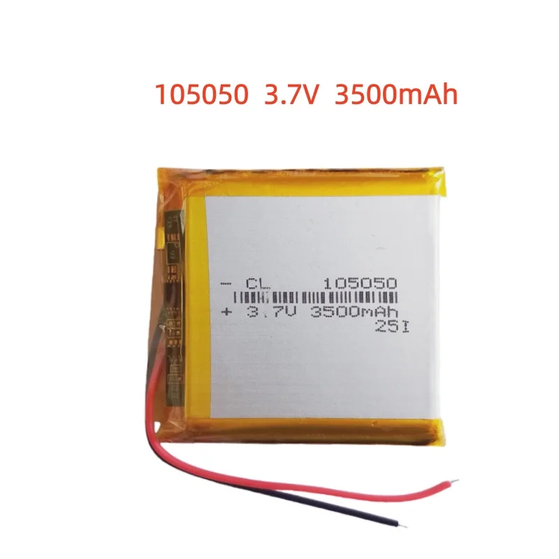 

3.7V 3500mAh Li-Polymer Replacement Li Lipo Battery 105050 JST 2Pin 1.0/1.25/1.5/2.0/2.54mm Connector For GPS Camera LED