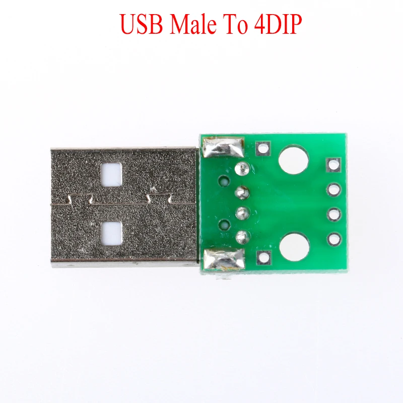 USB 2.54mm In-line 4P The Adapter Male To 4DIP To In-line Adapter Board Dip Board Has Been Soldered Mobile Phone Power Supply