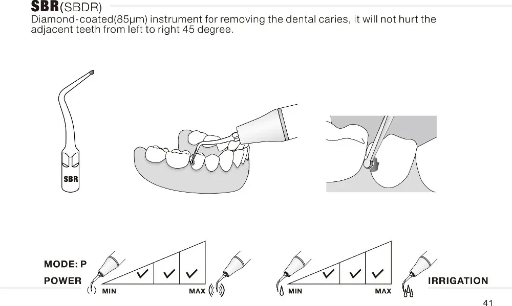 5pcs SBDR scaler tips dentist tool odontologia denture teeth whitening ultrasonic dental scaler tip for SATELEC NSK GNATUS DTE