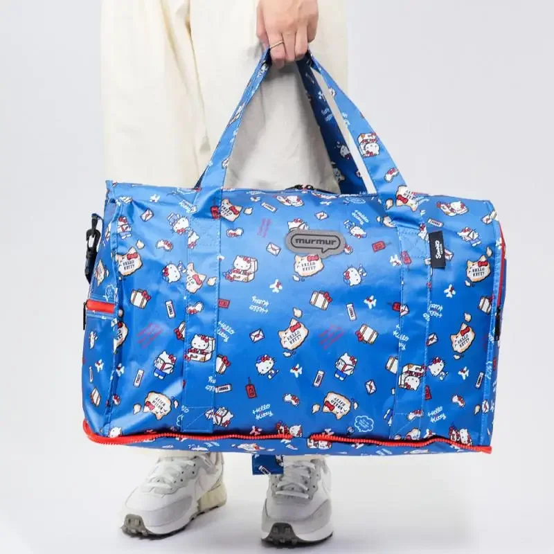 حقيبة سفر هالو كيتي سانريوس كارتون جيرل مقاومة للماء وقابلة للطي للتخزين وحقائب محمولة متعددة الوظائف للنساء بسعة كبيرة
