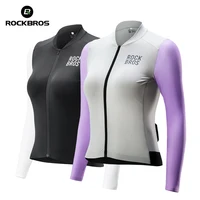 ROCKBROS Manga larga de camiseta de ciclismo para mujer liviana transpirable suave alta elasticidad ropa de ciclismo para mujeres