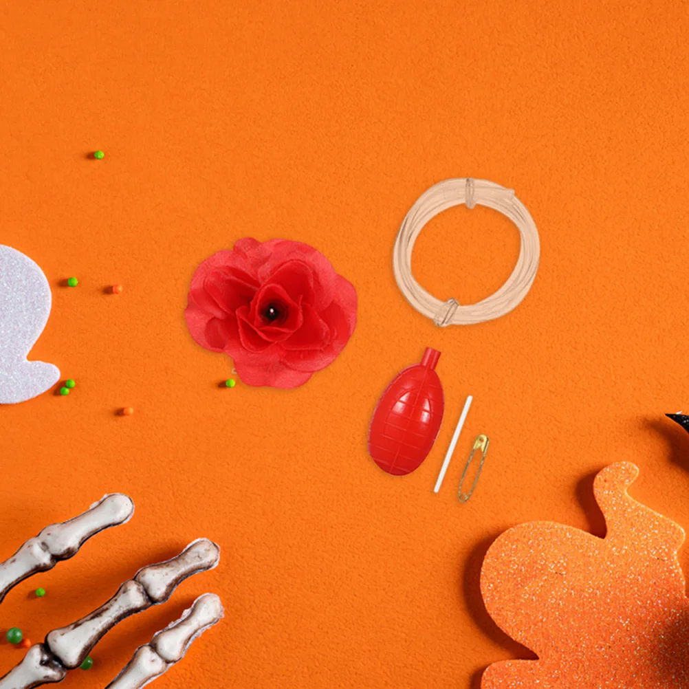 4 قطعة دبوس خدعة الورد لرش الماء الواقعي للأطفال والكبار هدية مضحكة محمولة قابلة لإعادة الملء للحفلات