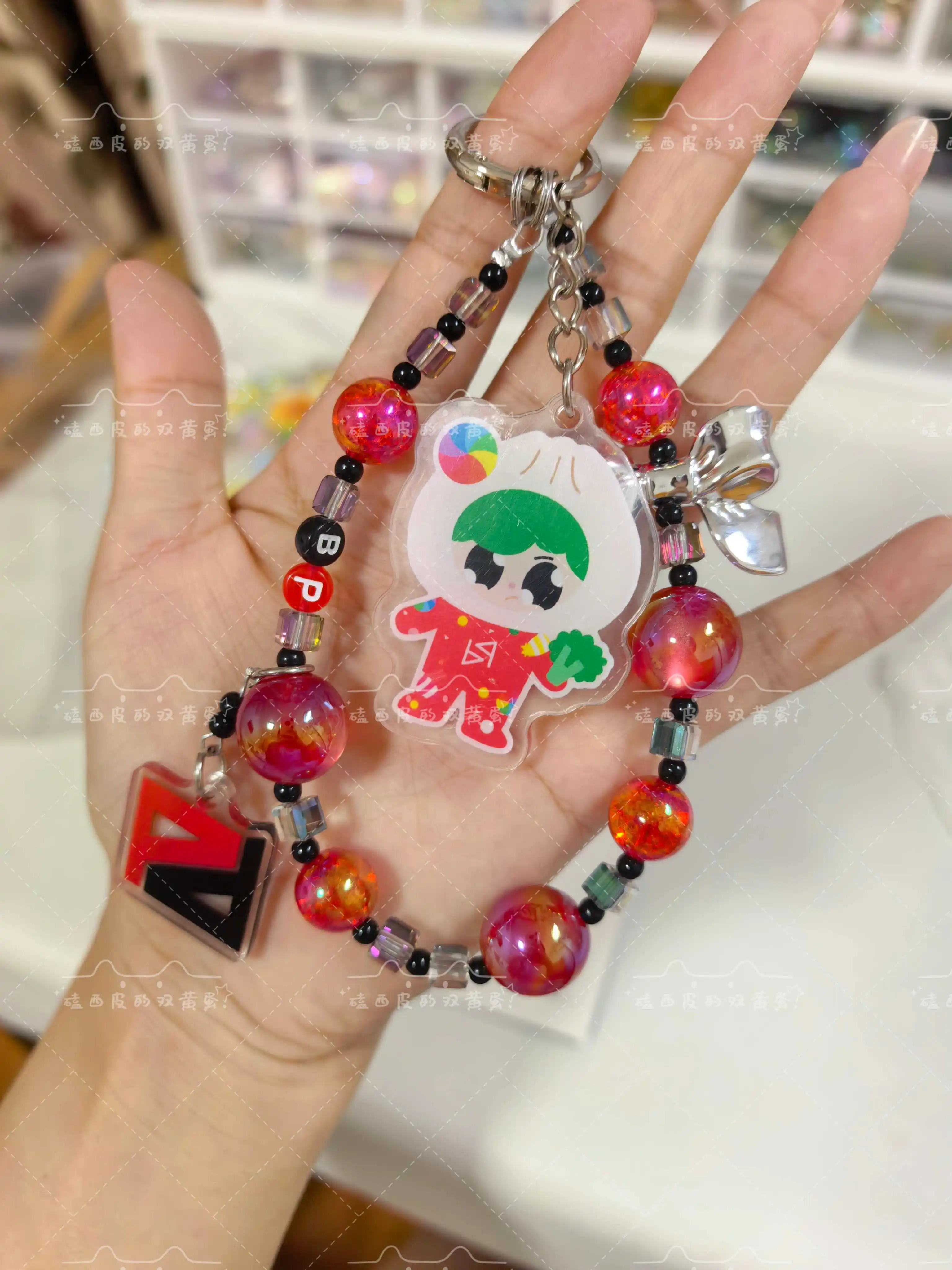 Handmade Gmmtv Thai Star lol Bounprem TV Serise Until We Meet Again Paody Beaded Phone Chain Hanging Cord Lanyard Hanging Rope