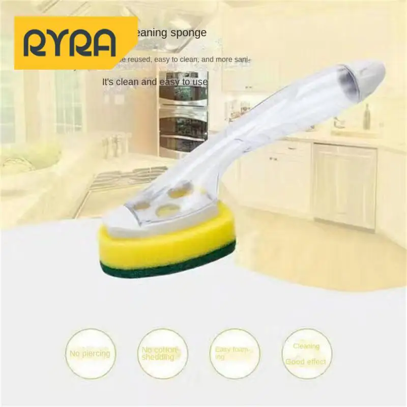 Sponge Brush Sponge Nylon Fiber Handle Add Liquid 2023 Creative For Cookware Dishes Kitchen Utensils Kitchen Gadgets Pot Brush