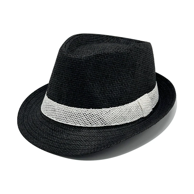 Britischer Jazz-Hut für Herren, Frühling und Sommer, neuer Stil, Sonnenschutz, Strohhut, Strandhut, Strohhut für den Freizeitbereich – Detail 6
