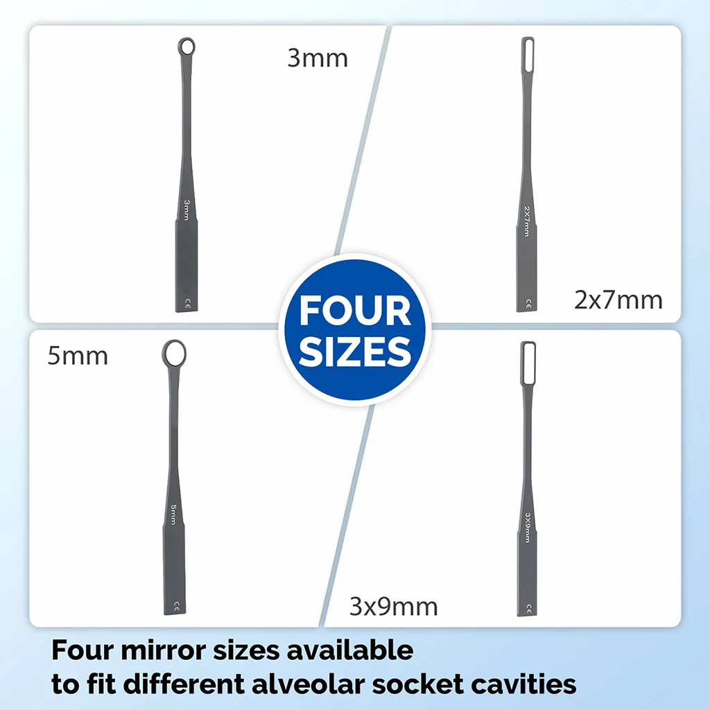 AZDENT Dental-Mikro-Mundspiegel, flexibler, sterilisierbarer Reflektor, Odontoskop, multifunktionale Prüfspiegel, abnehmbarer Griff – Detail 5