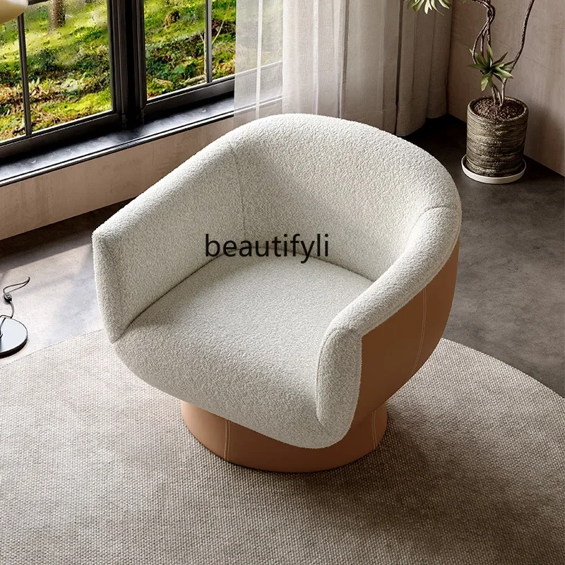 

French Lounge Chair Living Room Balcony Bedroom Sofa Single Designer ChairQ