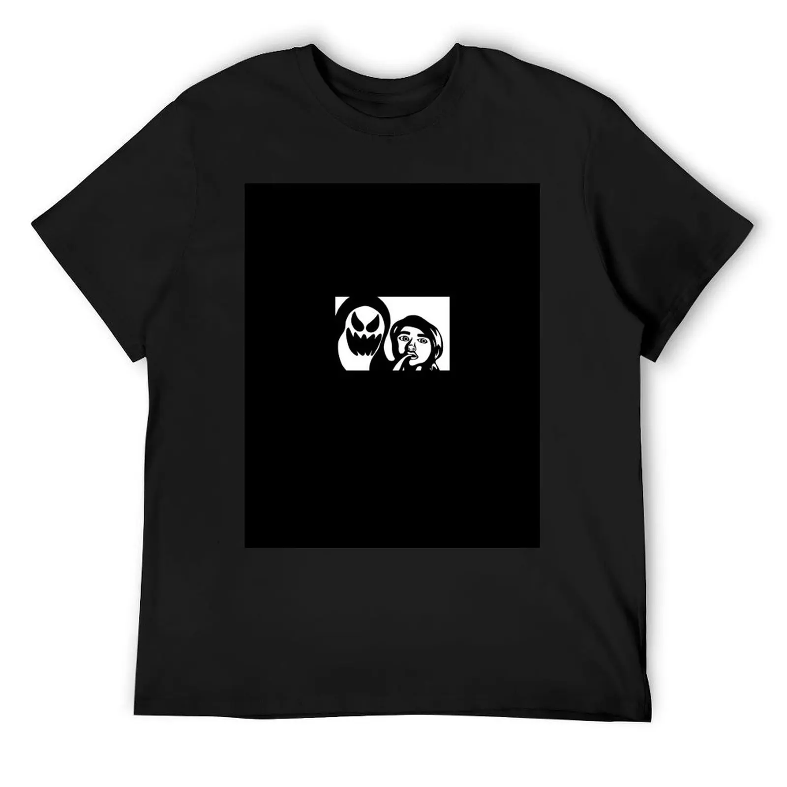 Ghost Girl Digital Illustration Black And White T-Shirt cotton graphic tees shirts graphic tee shirts graphic Men's t-shirts