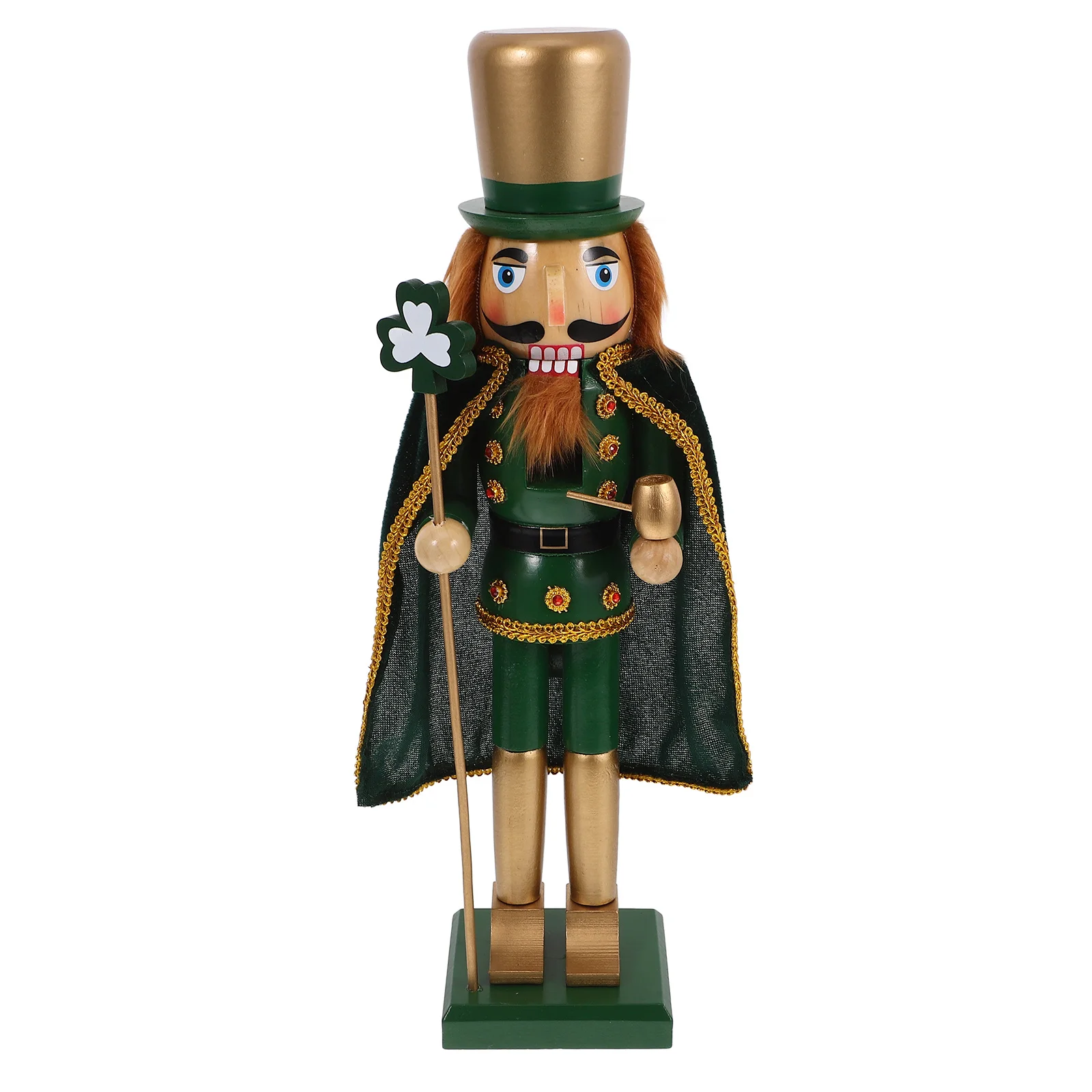 

Wooden Nutcracker Christmas Decor - Cute Desktop Festival Ornament for Fireplace Table Bookshelf Display - Xmas Nutcrackers