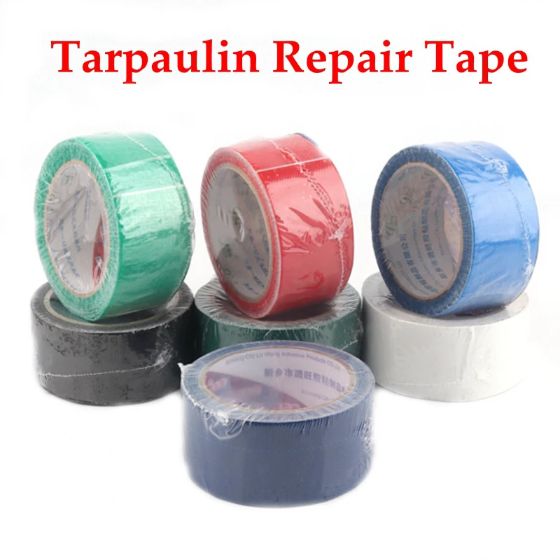 5m/Roll PE PVC Tarpaulin Repair Tape Rainproof Cloth Garden Courtyard Succulent Plants Truck Waterproof Sunshade Cloth