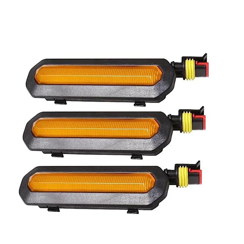 3PCS Front LED Grille Lights for Ford Bronco Accessories 2021 2022 2023 2/4-Door Amber Grille Lamps Kit