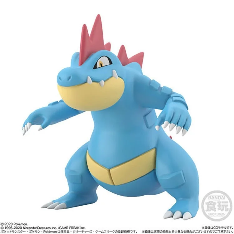 Pokemon Feraligatr Meganium Hand-run Johto Region Assembled and Movable Genuine Cute Action Figure Toys