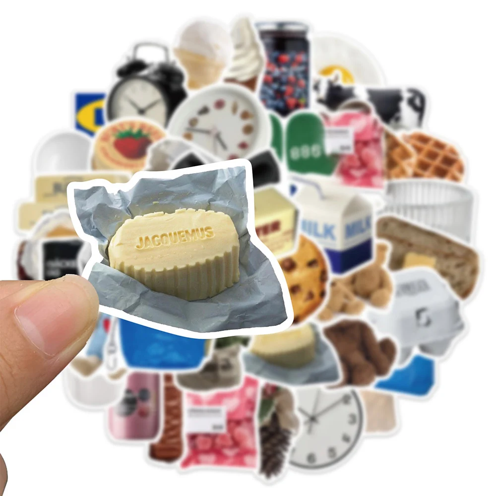 10/30/50pcs Cute Ins Style Stickers Stickers Aesthetic Cartoon Decal DIY Guitar  Phone Cases Laptop Waterproof Milk Food Sticker view 3