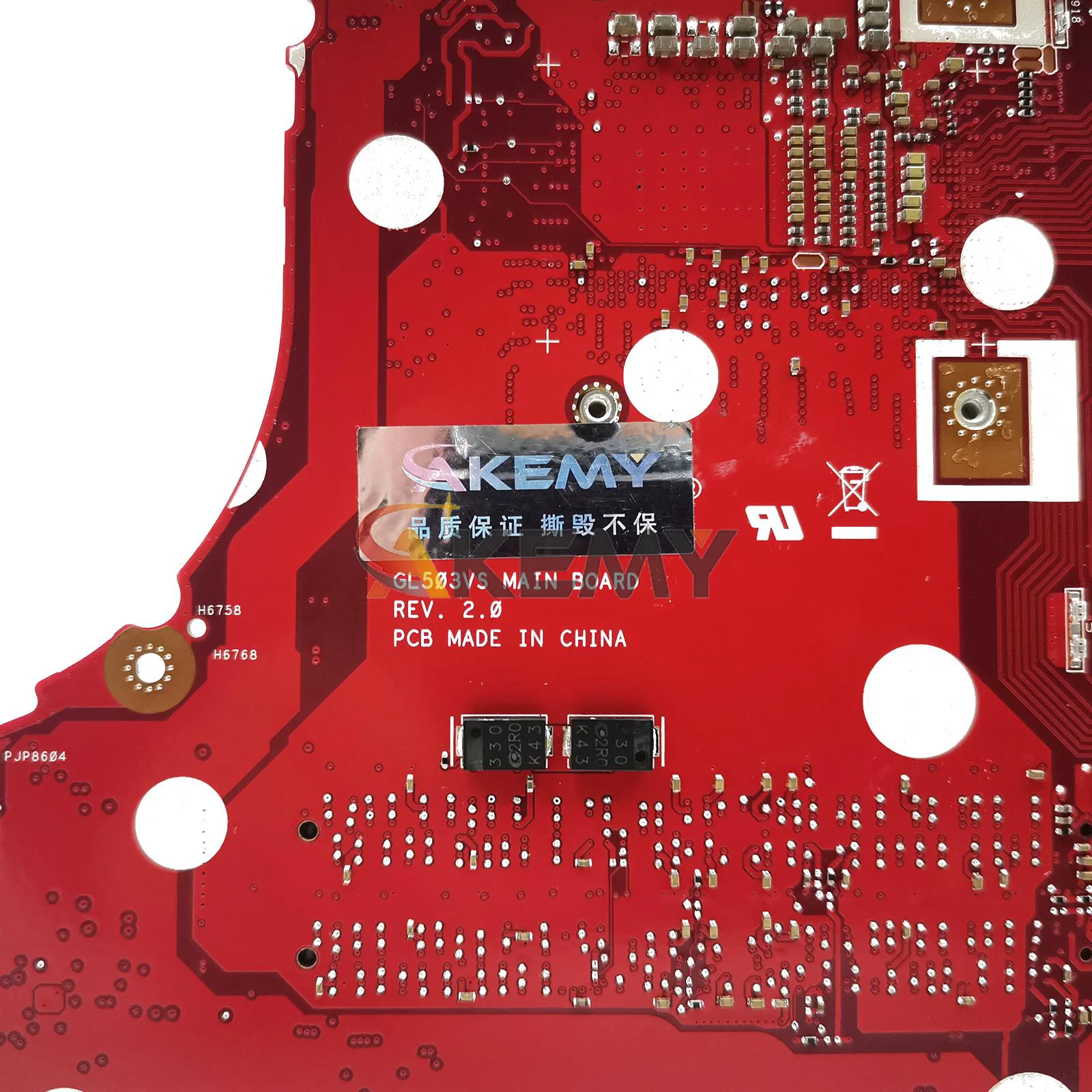 Placa base para ordenador portátil GL503VS para ASUS ROG Strix FX63V Fz63v GL503V GL503VM placa base para portátil con CPU I5 I7 100% pruebas OK envío rápido