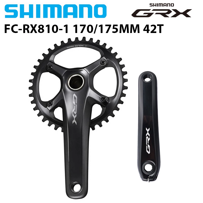 SHIMANO GRX FC-RX810-1- Gravel Crankset - 1x11-speed 170MM 175MM 42T ChainWheel for Road Bike Original Bicycle Parts