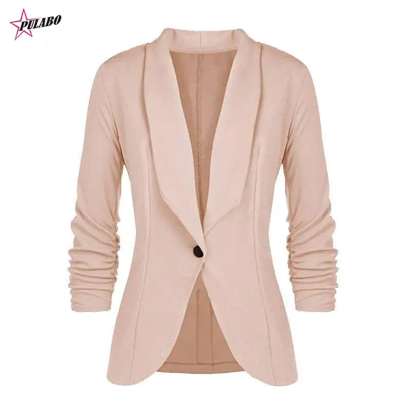 PULABO Spring Autumn Fashion Blazer Jacket Women Suit European Work OL Thin Suit Blazer Long Sleeve Mujer Blazer Outerwear 11