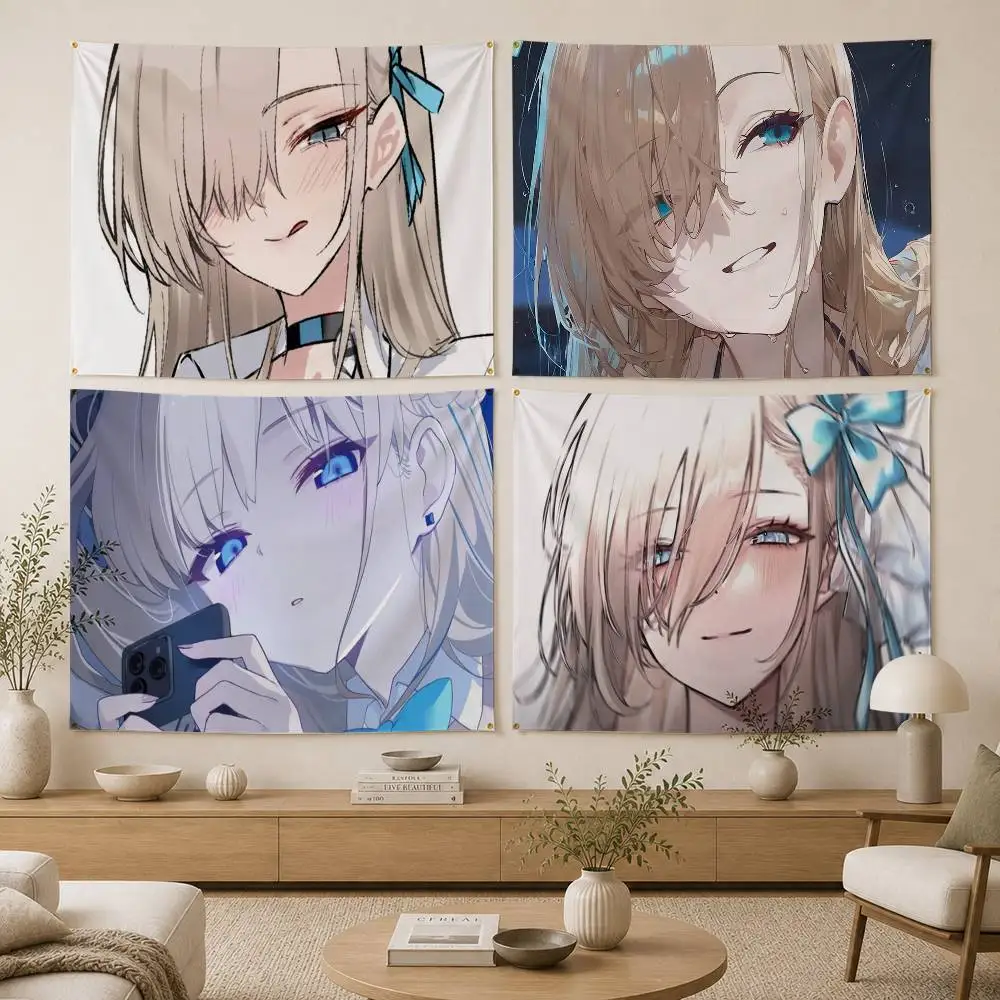 Ichinose Asuna Blue Archive Flag Digital Printing Banner for Garage Wall Out Door Decoration