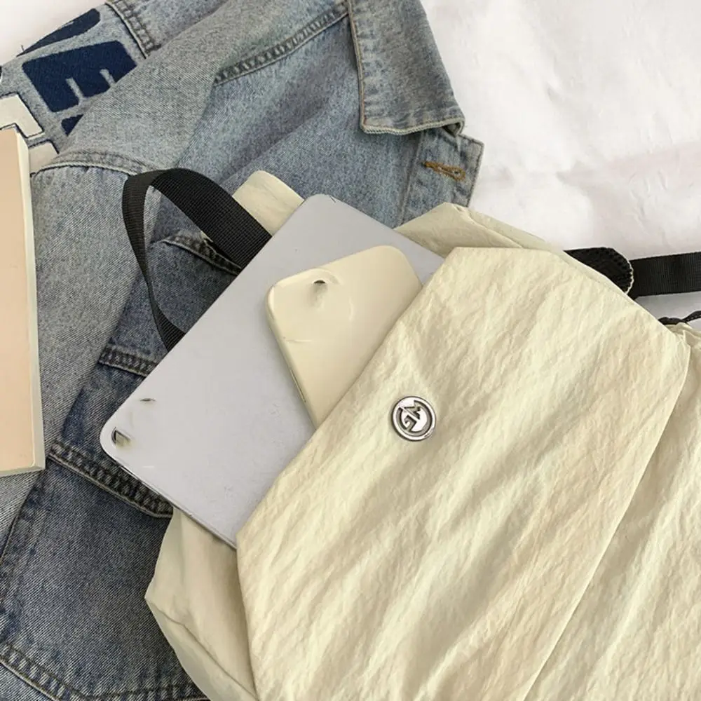 ポータブル小型パックスポーツナイロンバックパック無地ハンドバッグ無地ショルダーバッグ韓国スタイルレトロバックパック学生