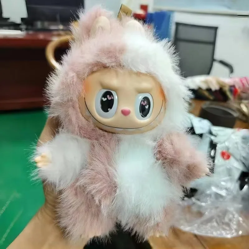 

New Hot Angel Labubu Change Doll Love Eye Series Pink Cream Peach For Children Ornament Desktop Toy Girl Pendant Birthday Gifts