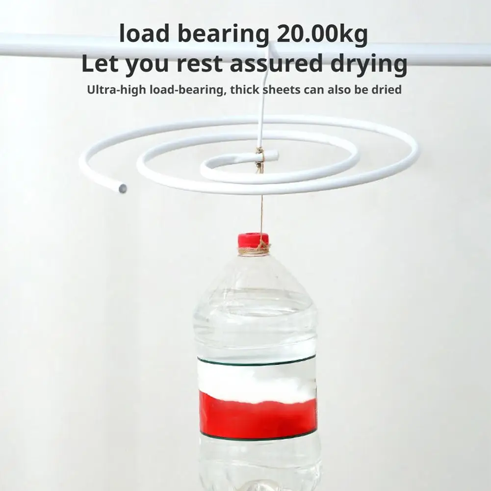 Round Spiral Quilt Sheets Hanger Home Storage Blanket Hanger Rotating Drying Rack Save Space Stainless Steel