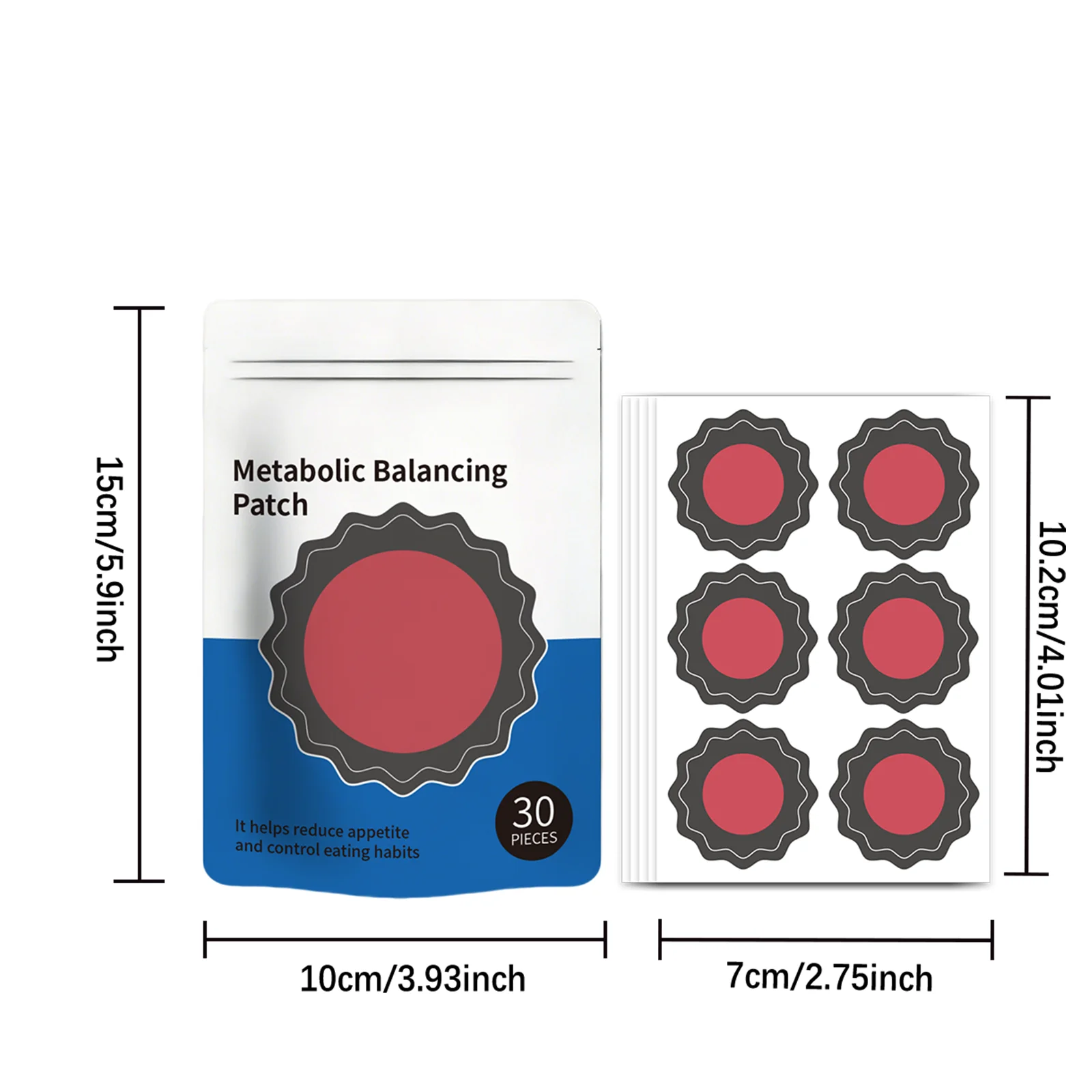 Metabolic Balancing Patch 2 Pack 4 Pack 6 Pack Reduce Appetite Control Eating Habits Body Care Stickers
