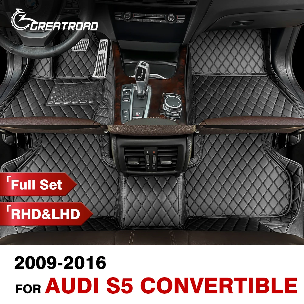 

Car Floor Mats For Audi S5 Convertible 2009-2016 10 11 12 13 14 15 Custom Foot Pads Carpet Cover Interior Accessories