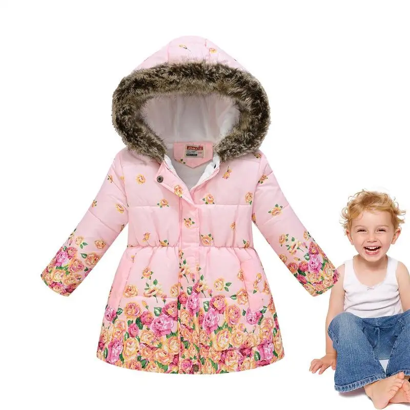 Boys Winter Coats Toddler Winter Snow Coat Outwear Soft Kids Winter Outdoor Coat With Hair Trim Hood For Girls Kids Boys