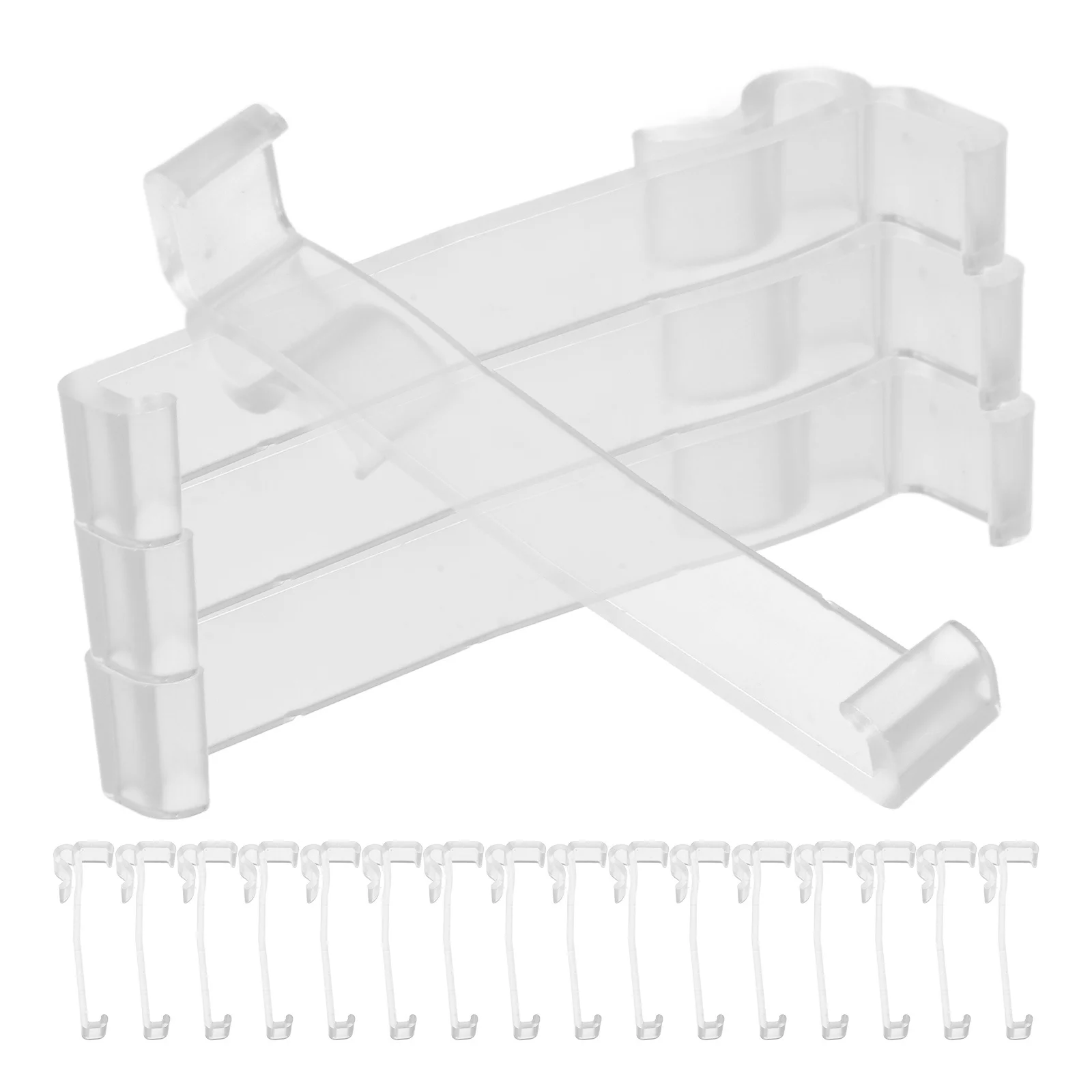 20 قطعة مقاطع الستارة العمياء العمودية البلاستيك الشفاف سهلة التركيب للستائر الخشبية الصناعية استبدال غطاء النافذة المخفية الأجهزة #1
